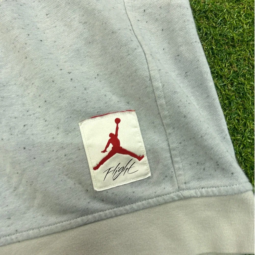 Jordan Flight Mens Speckled Fleece Basketball Shorts Grey Small R6L3BH33